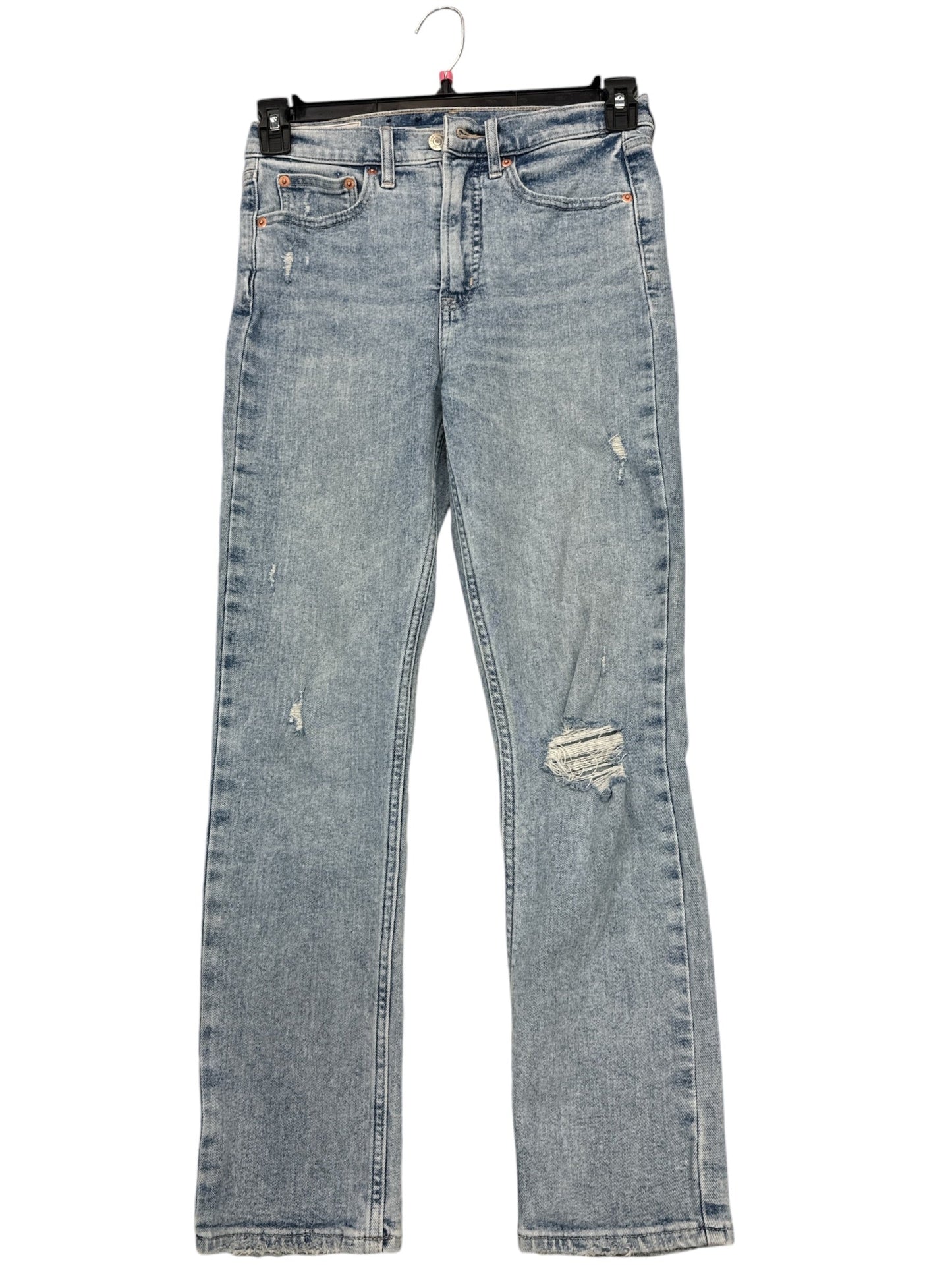 Jeans Straight By Gap In Blue Denim, Size: 4