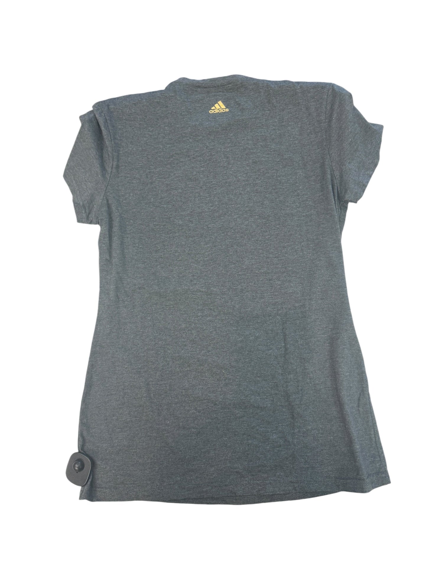 Top Short Sleeve By Adidas In Grey, Size: M