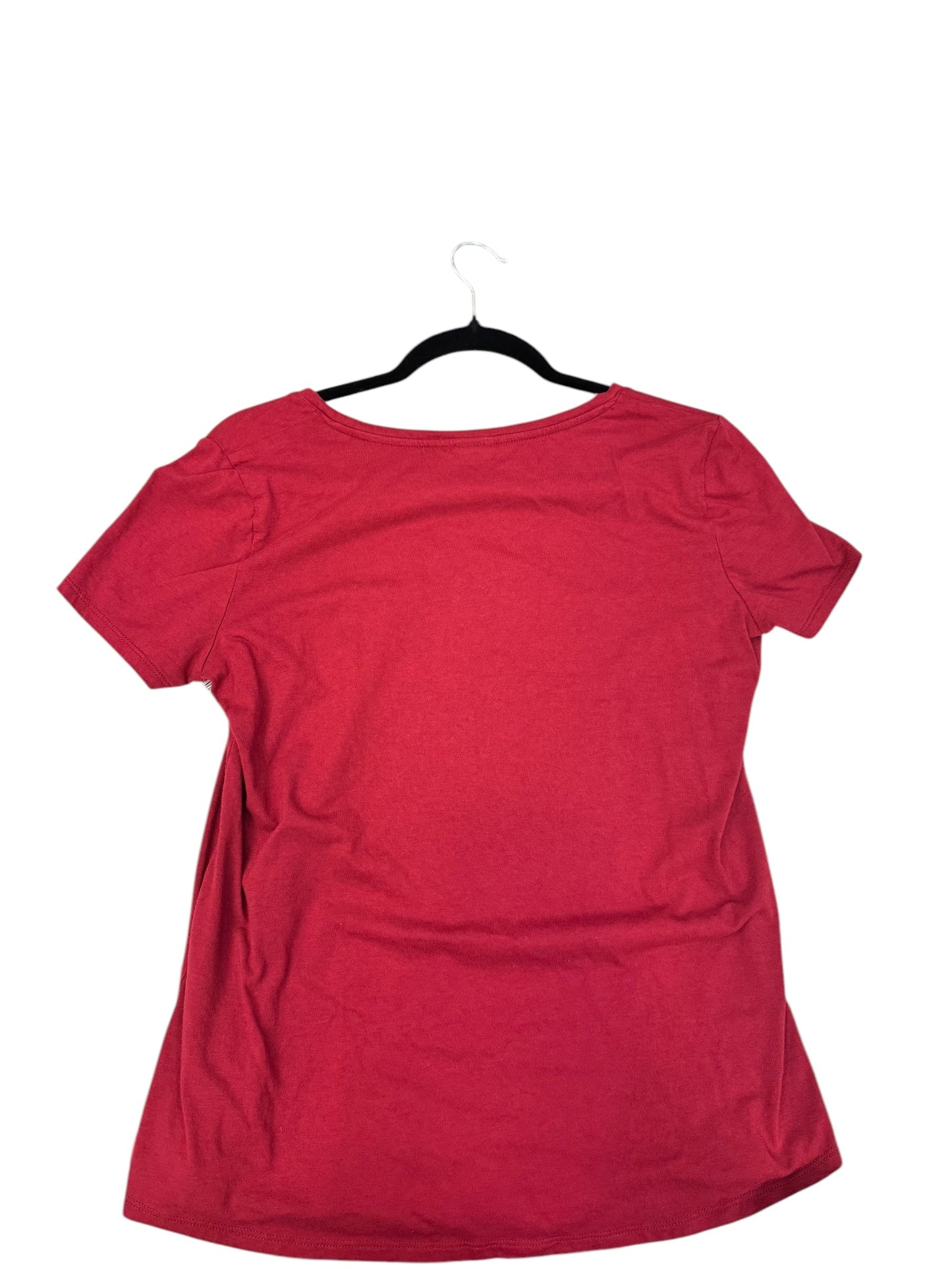 Top Short Sleeve By Chicos In Red, Size: S