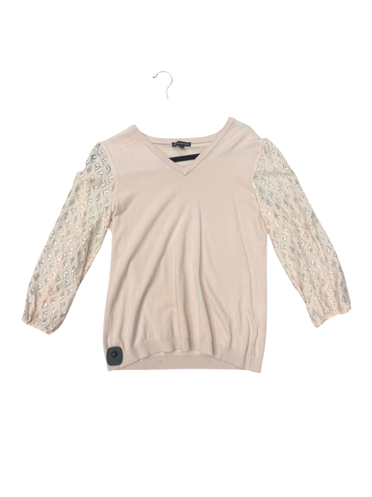 Top Long Sleeve By Adrianna Papell In Pink, Size: M