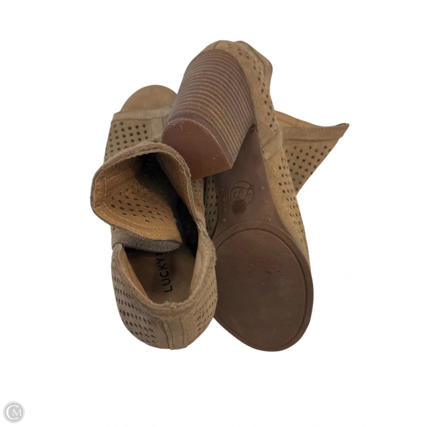 Shoes Heels Block By Lucky Brand In Beige, Size: 8