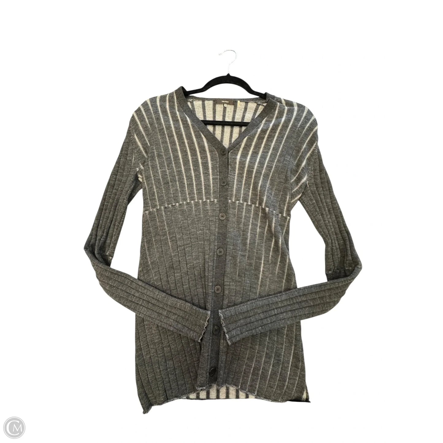 Cardigan Designer By Vera Wang In Grey, Size: M