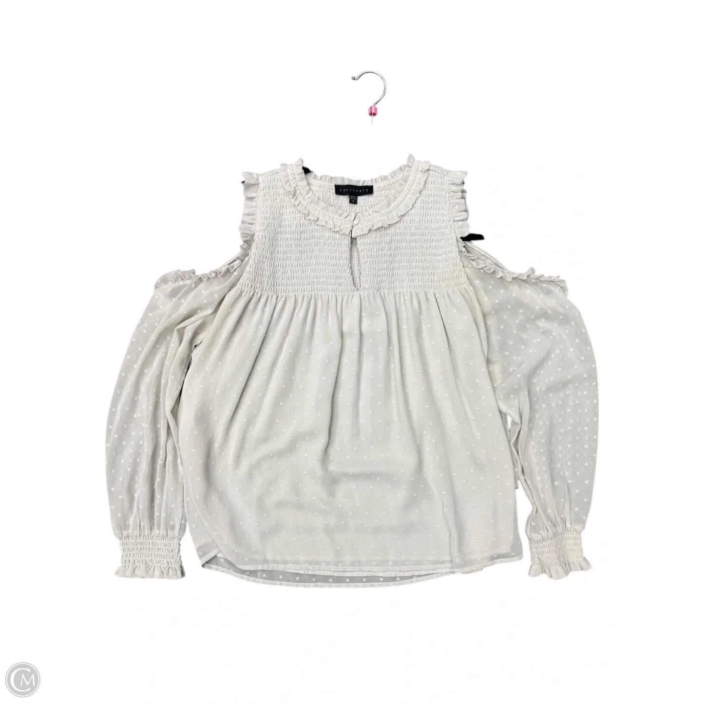 Blouse Long Sleeve By Sanctuary In White, Size: S