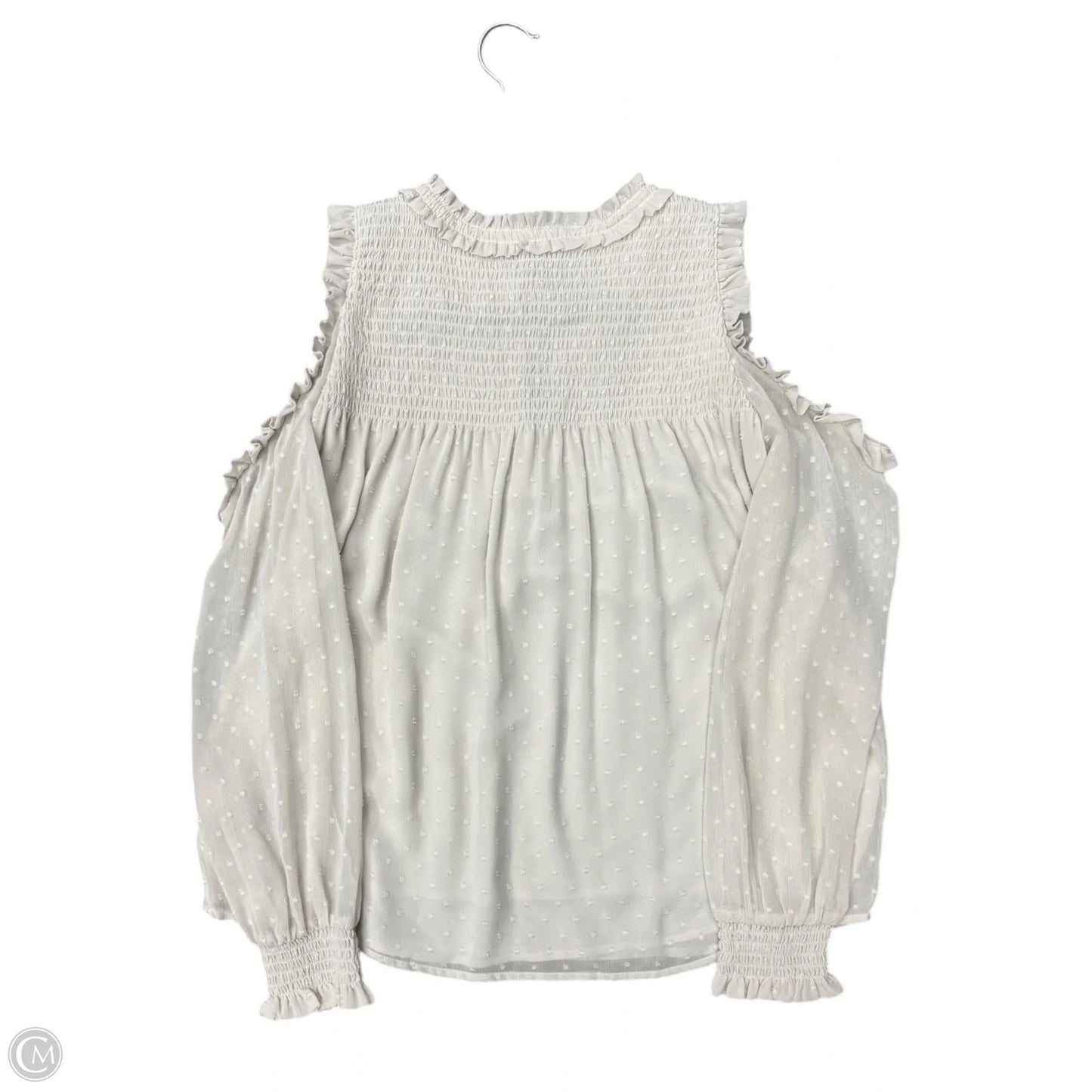 Blouse Long Sleeve By Sanctuary In White, Size: S