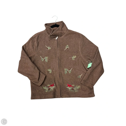 Sweatshirt Collar By Clothes Mentor In Brown, Size: Xl