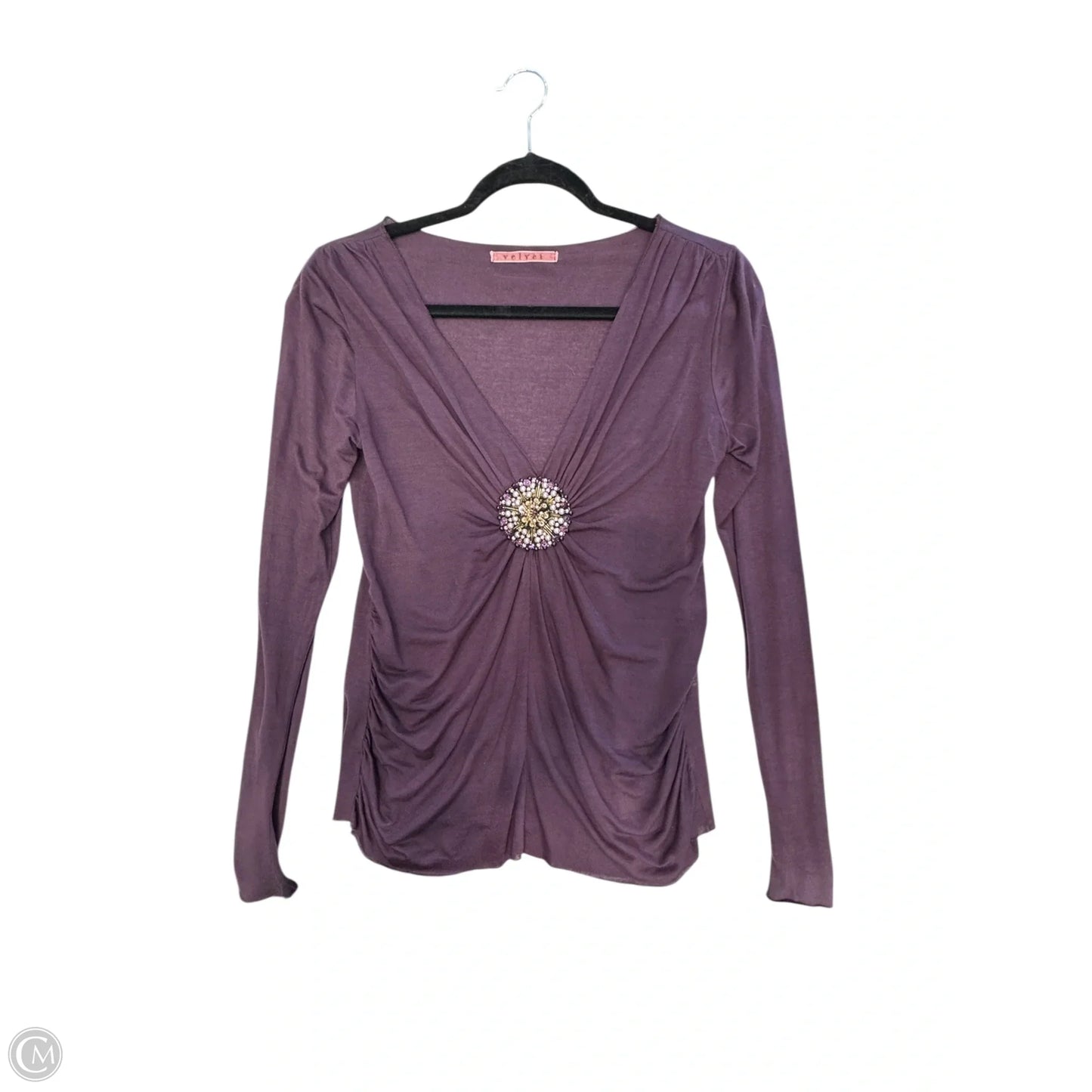 Top Long Sleeve By Velvet In Purple, Size: M