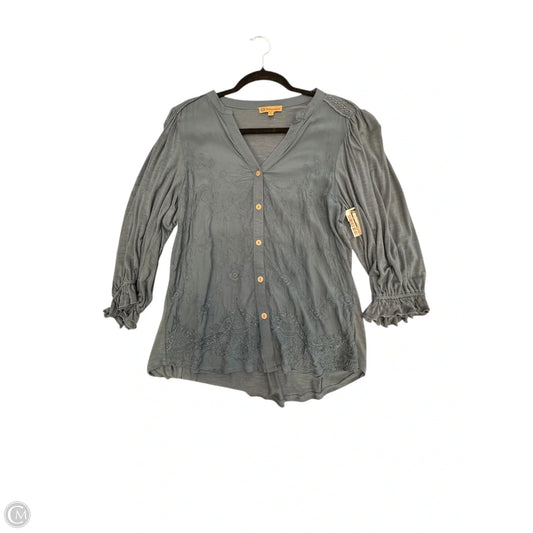 Top 3/4 Sleeve By Democracy In Teal, Size: M