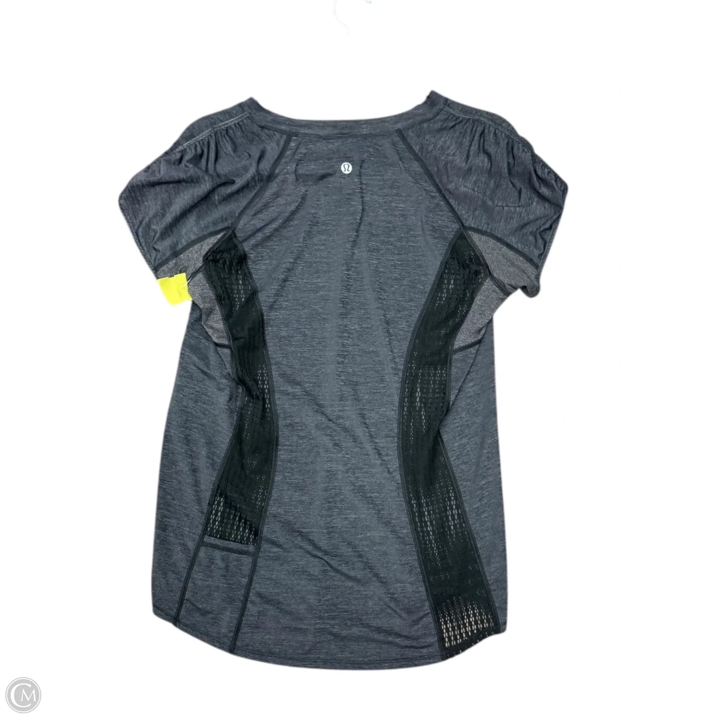 Athletic Top Short Sleeve By Lululemon In Grey, Size: 8