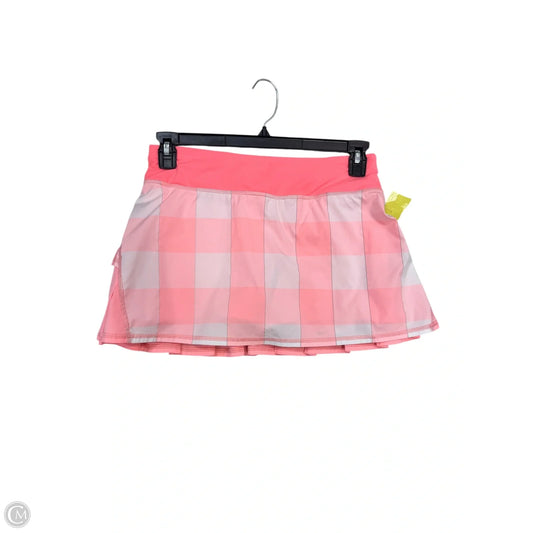 Athletic Skirt By Lululemon In Pink & White, Size: 6