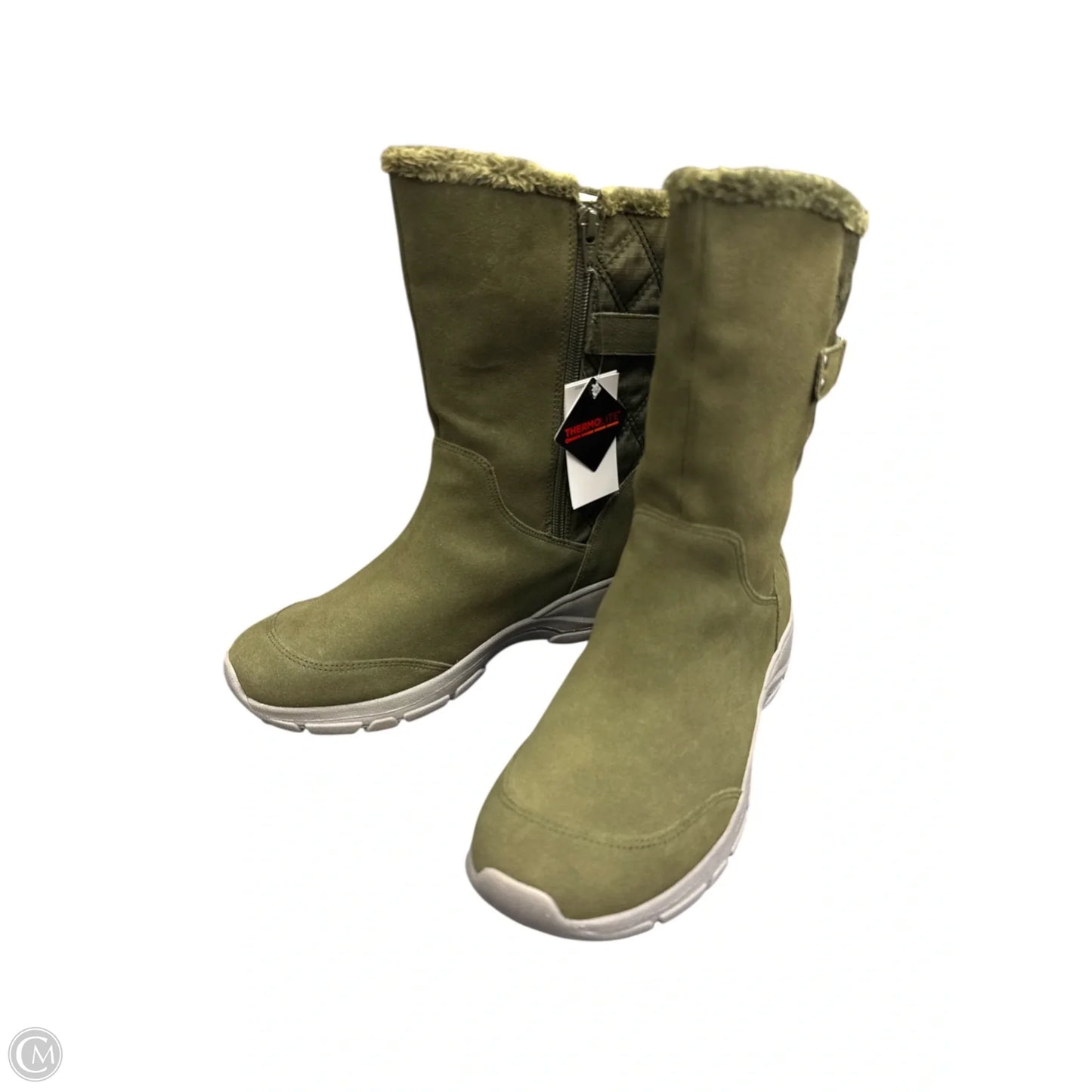 Boots Snow By Lands End In Green, Size: 8