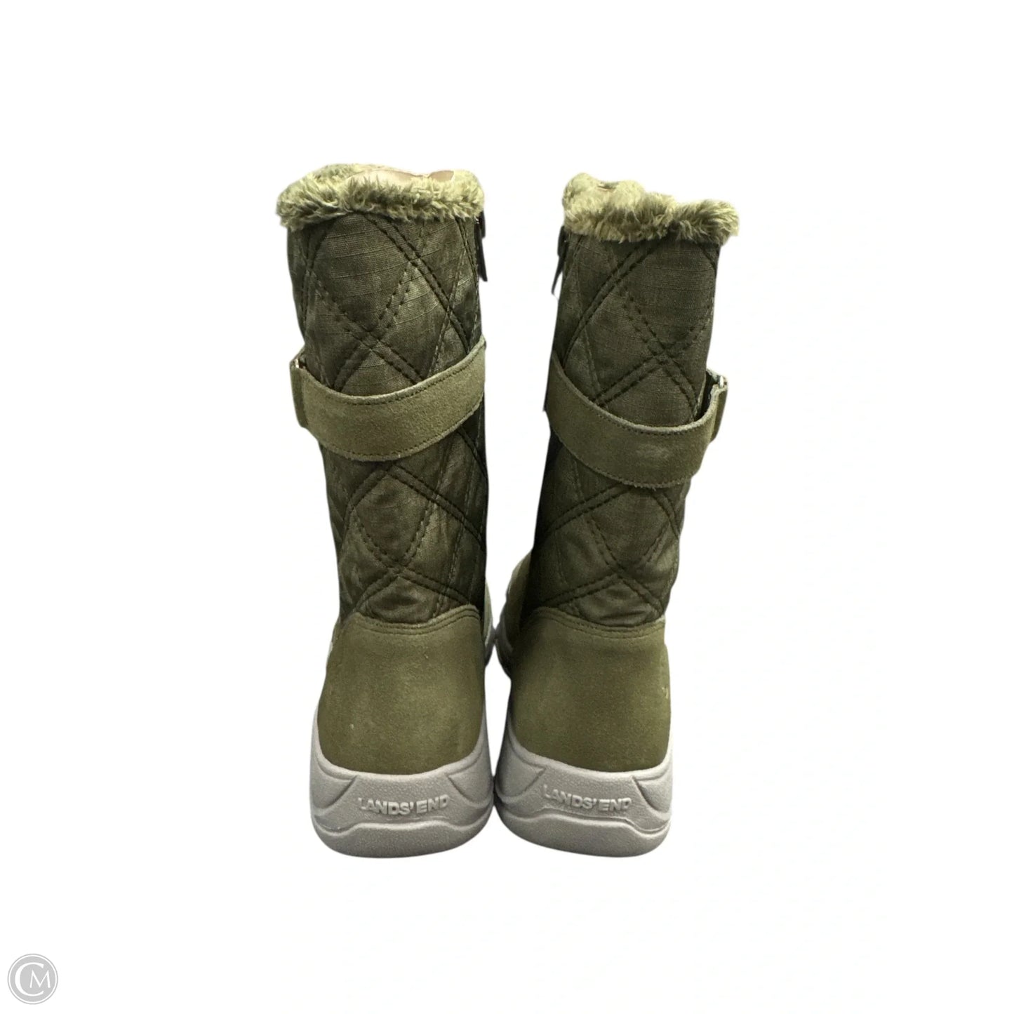 Boots Snow By Lands End In Green, Size: 8
