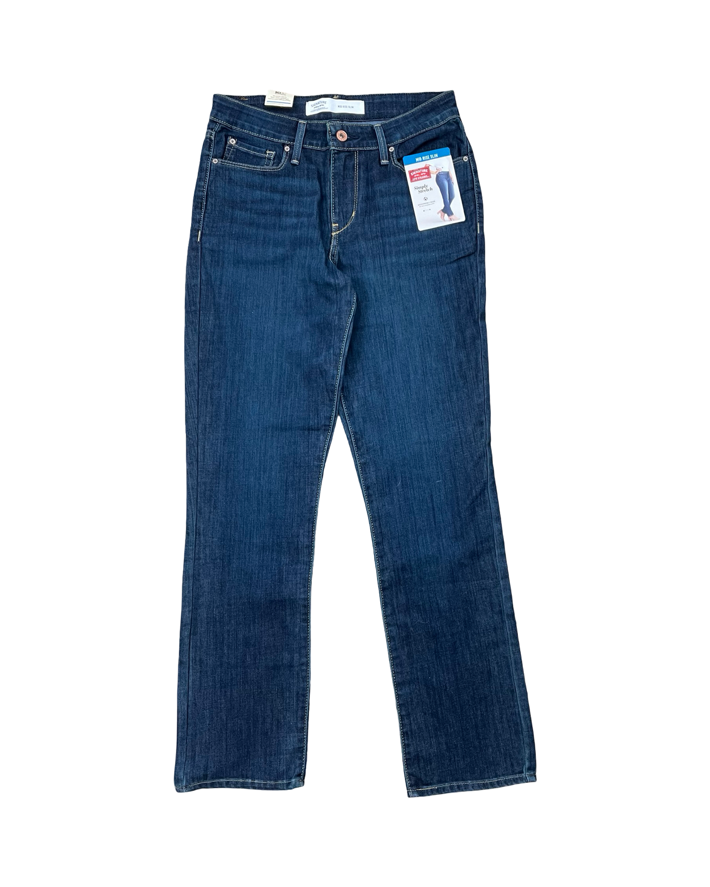 Jeans Straight By Levis In Blue Denim, Size:6