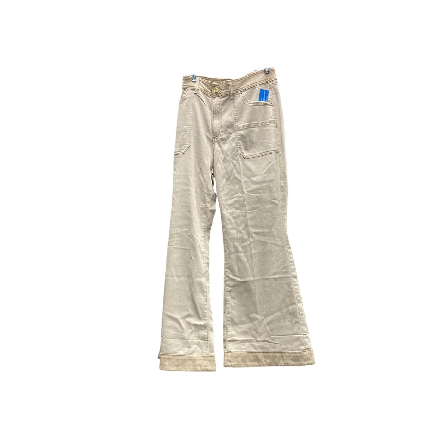 Jeans Wide Leg By Chicos In Cream, Size:16