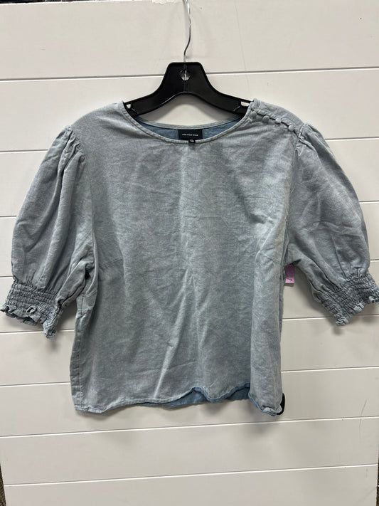 Top Ss By Who What Wear In Blue Denim, Size:Xl
