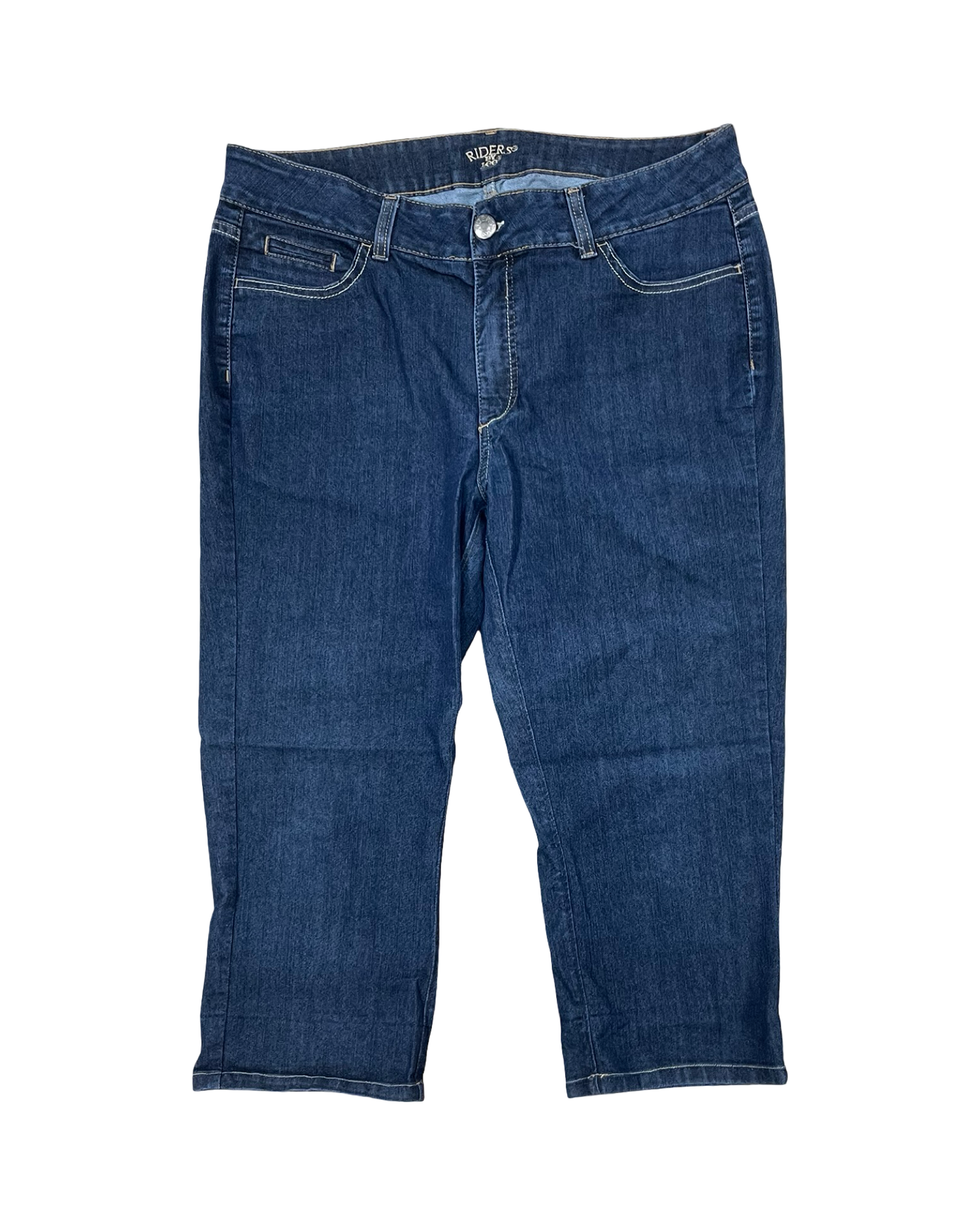 Jeans Cropped By Riders In Blue Denim, Size:16