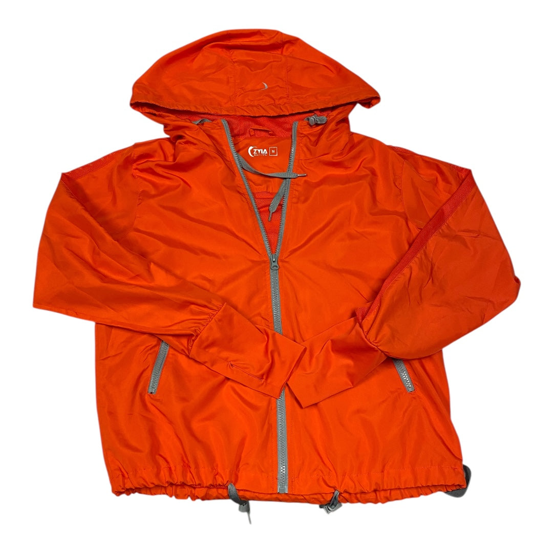 Athletic Jacket By Zyia In Orange, Size:M