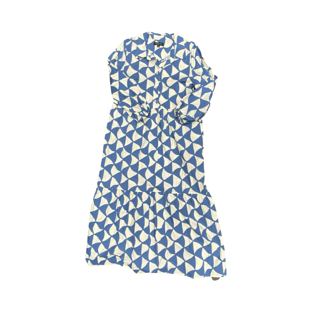 Dress Casual Maxi By Rachel Zoe In Blue & Cream, Size:L