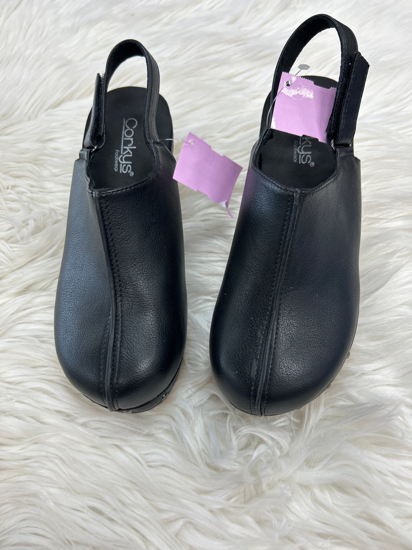Sandals Heels Block By Corkys In Black, Size:8
