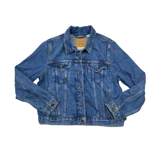Jacket Denim By Levis In Blue Denim, Size:Xl