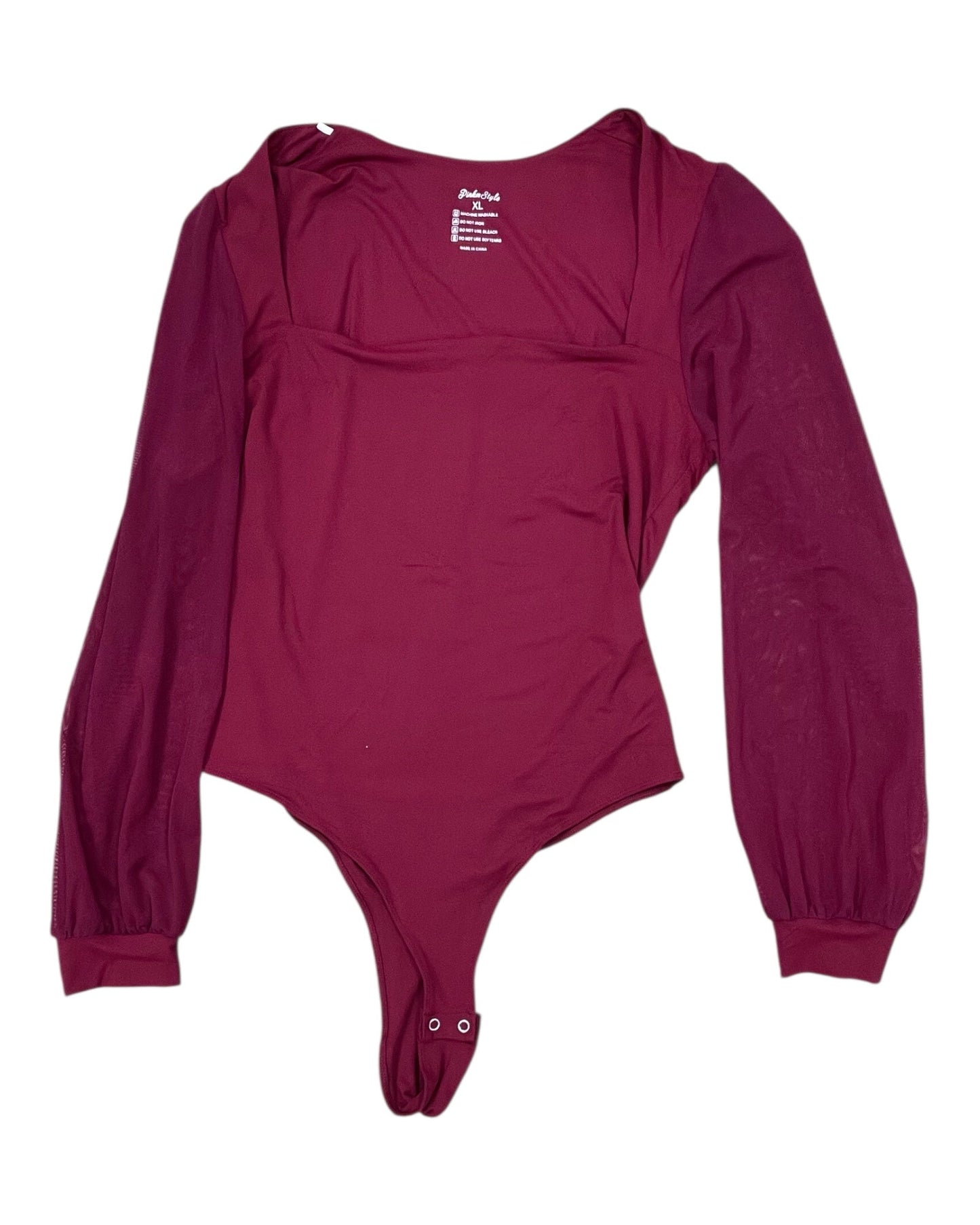 Bodysuit By Clothes Mentor In Red, Size:Xl