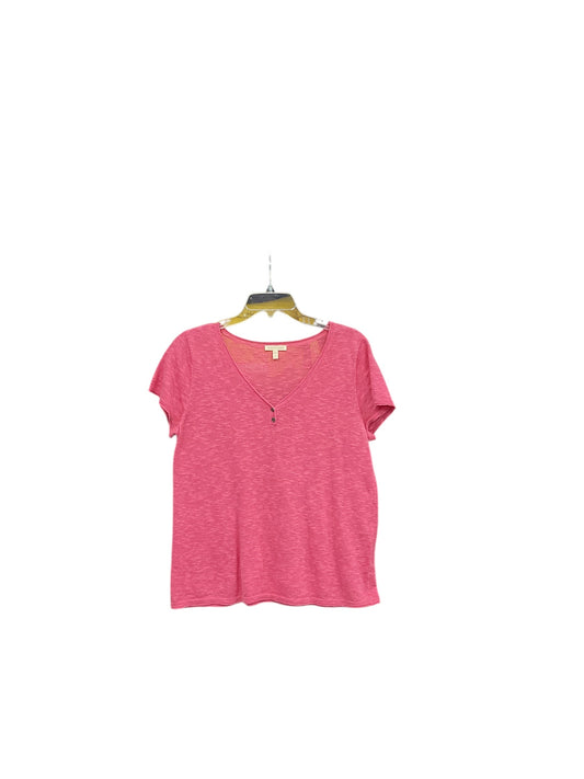 Top Short Sleeve By Eileen Fisher In Pink, Size: M