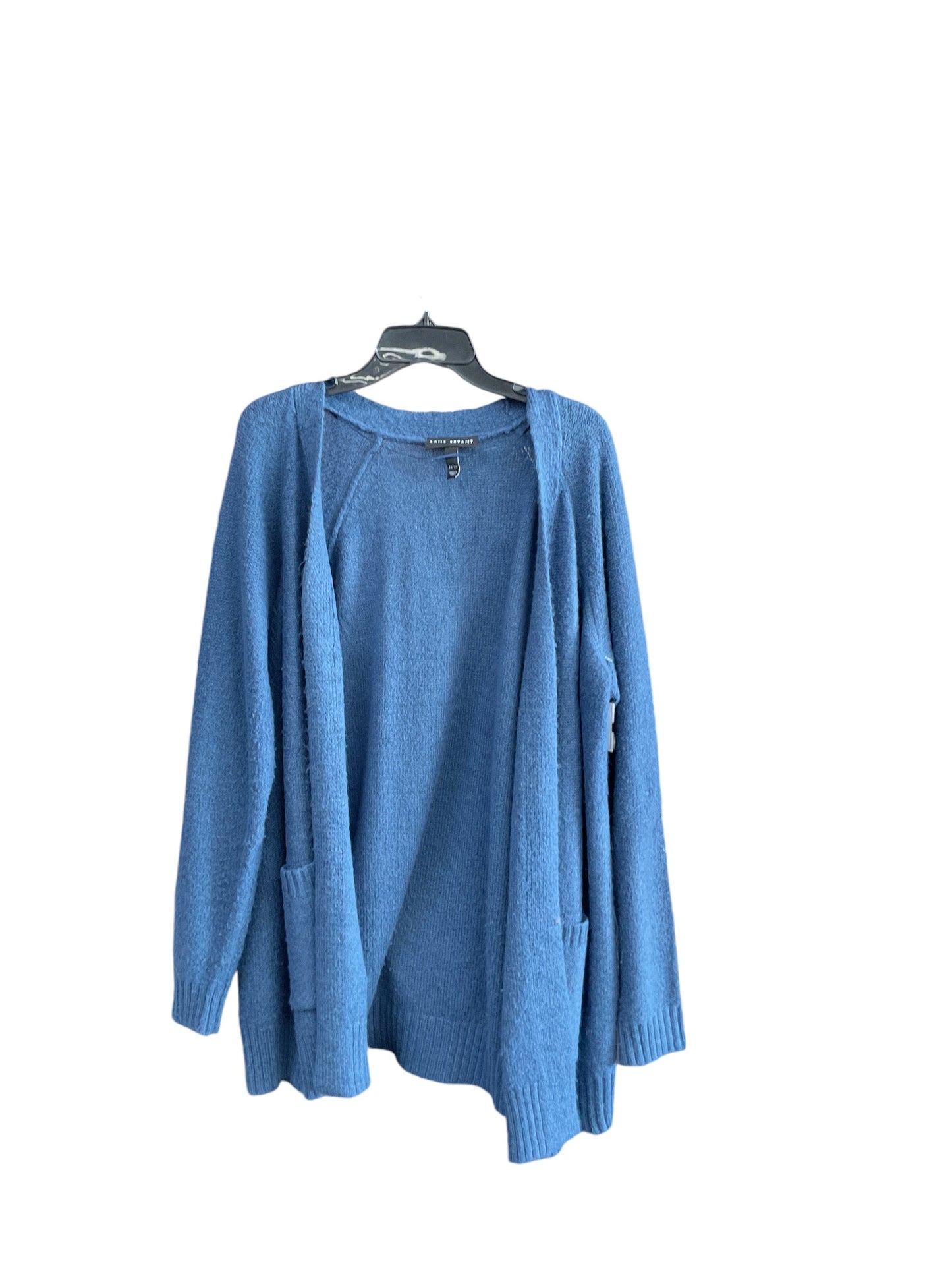 Sweater Cardigan By Lane Bryant In Blue, Size: 1x