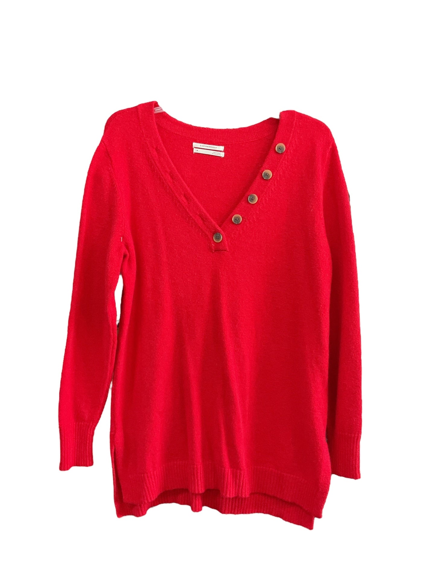 Sweater By Anthropologie In Red, Size: M