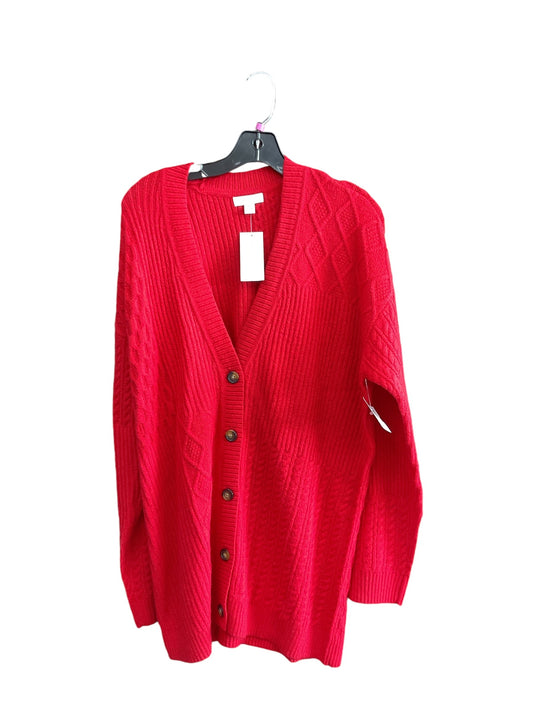 Sweater Cardigan By Charter Club In Red, Size: Xxl