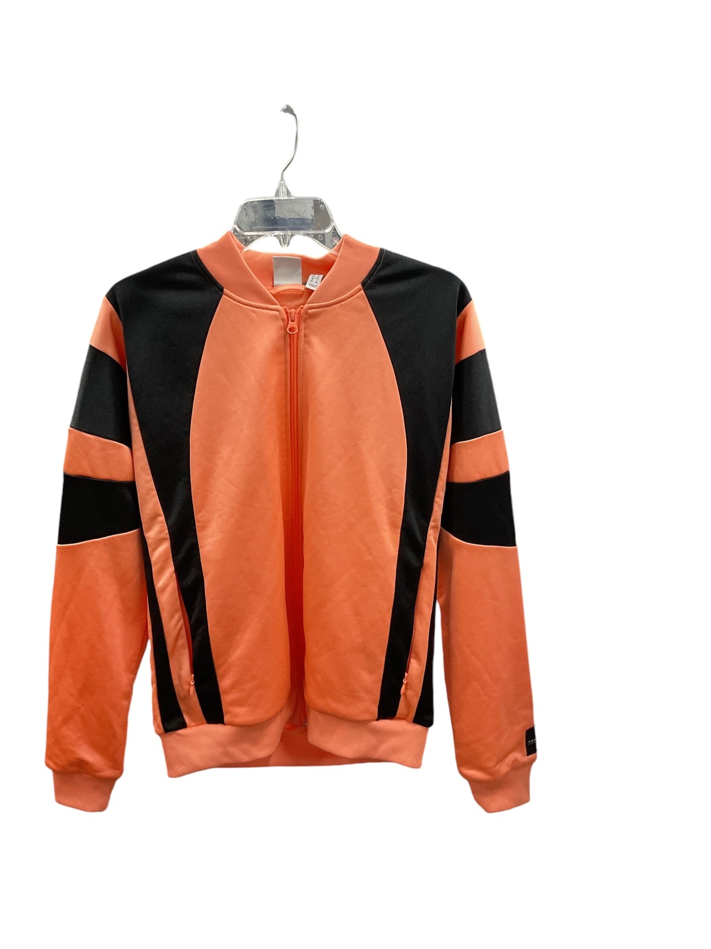 Athletic Jacket By Adidas In Orange, Size: M