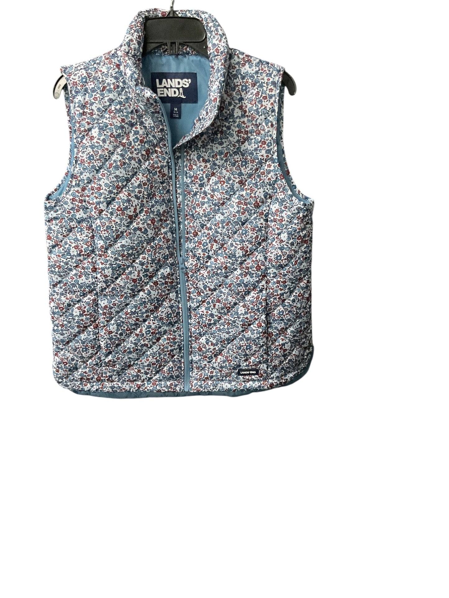 Vest Puffer & Quilted By Lands End In Floral Print, Size: M