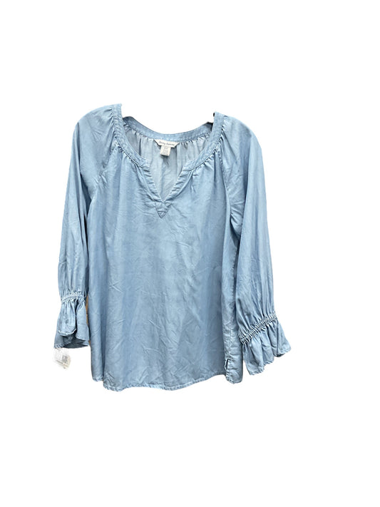 Top Long Sleeve By Tommy Bahama In Blue Denim, Size: S