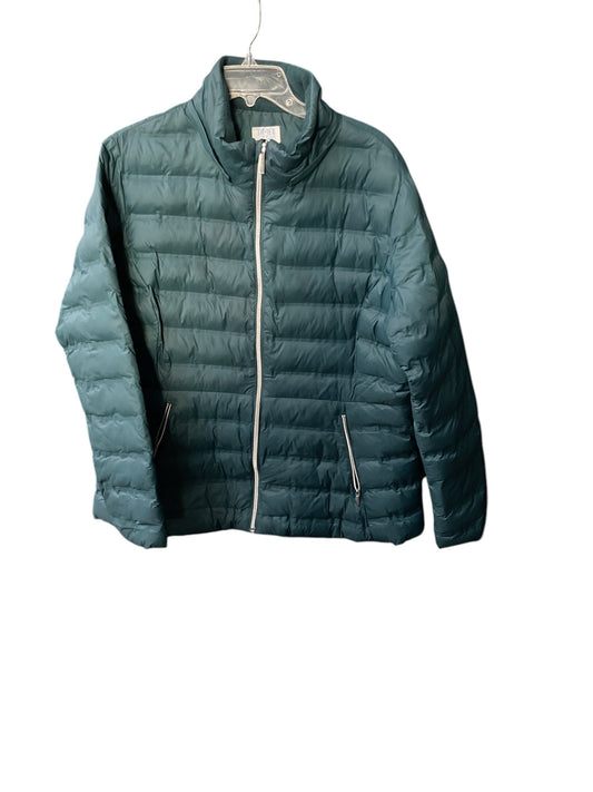 Coat Puffer & Quilted By Time And Tru In Teal, Size: Xl