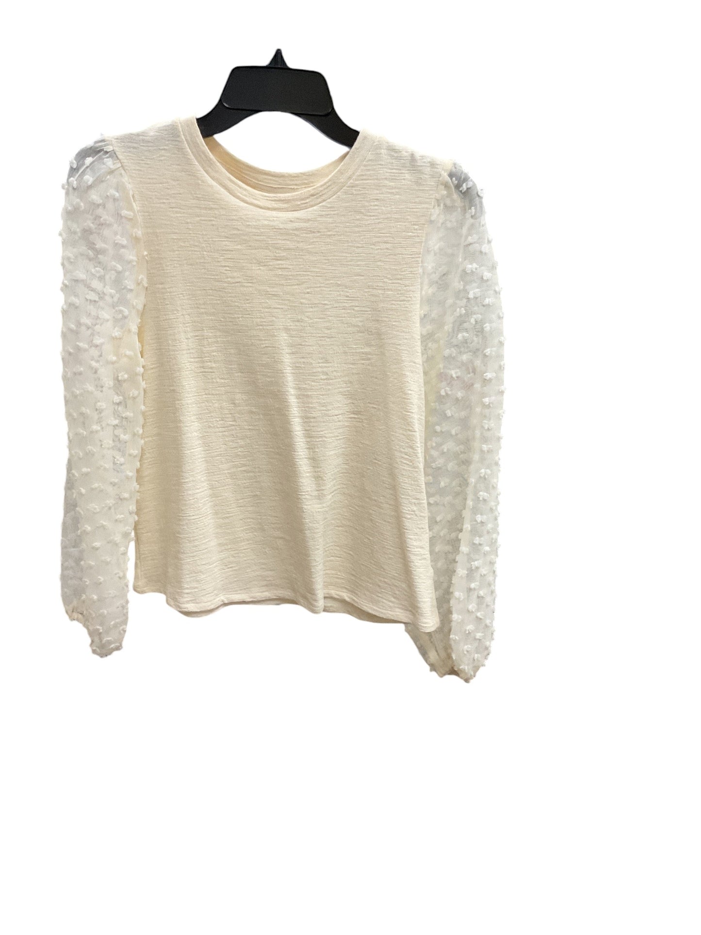 Top Long Sleeve By Maeve In Cream, Size: Xs