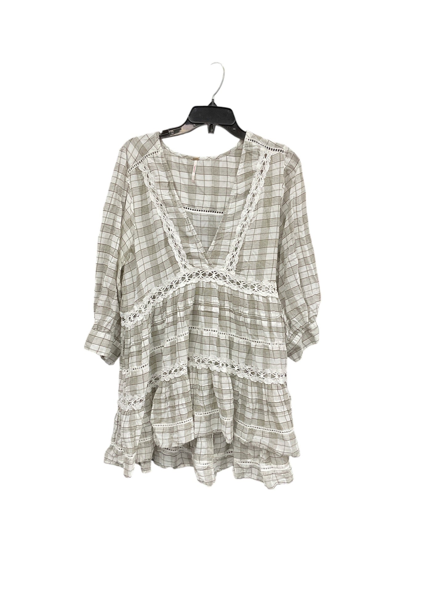 Tunic 3/4 Sleeve By Free People In Green, Size: L