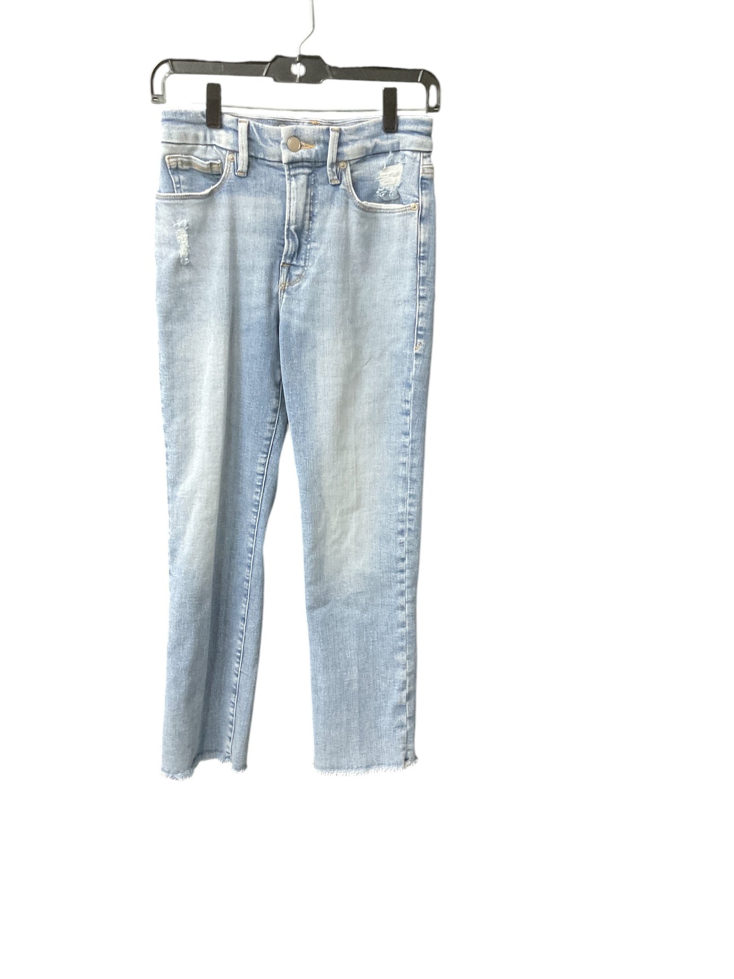 Jeans Straight By Good American In Blue Denim, Size: 6