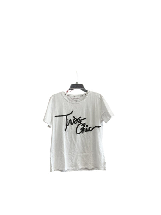 Top Short Sleeve Basic By Karl Lagerfeld In White, Size: L