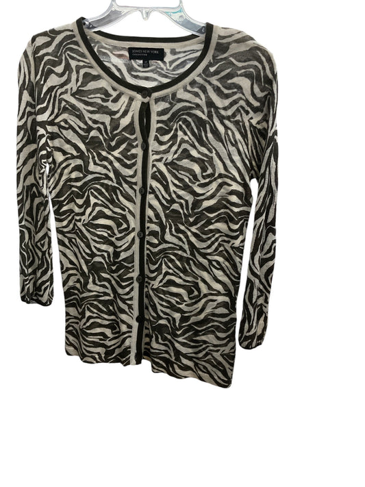 Cardigan By Jones New York In Animal Print, Size: Xs