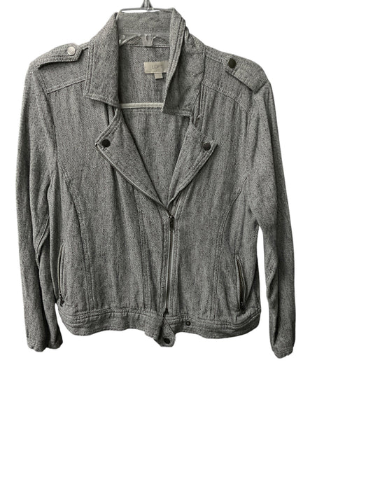 Jacket Moto By Loft O In Grey, Size: M