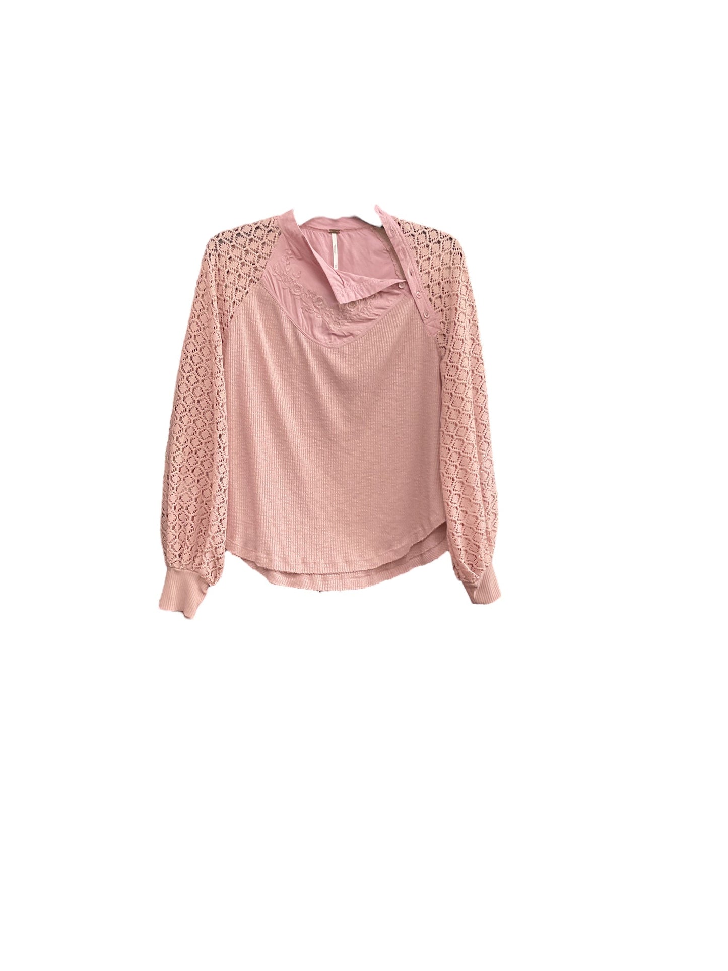 Pink Top Long Sleeve Free People, Size Xs