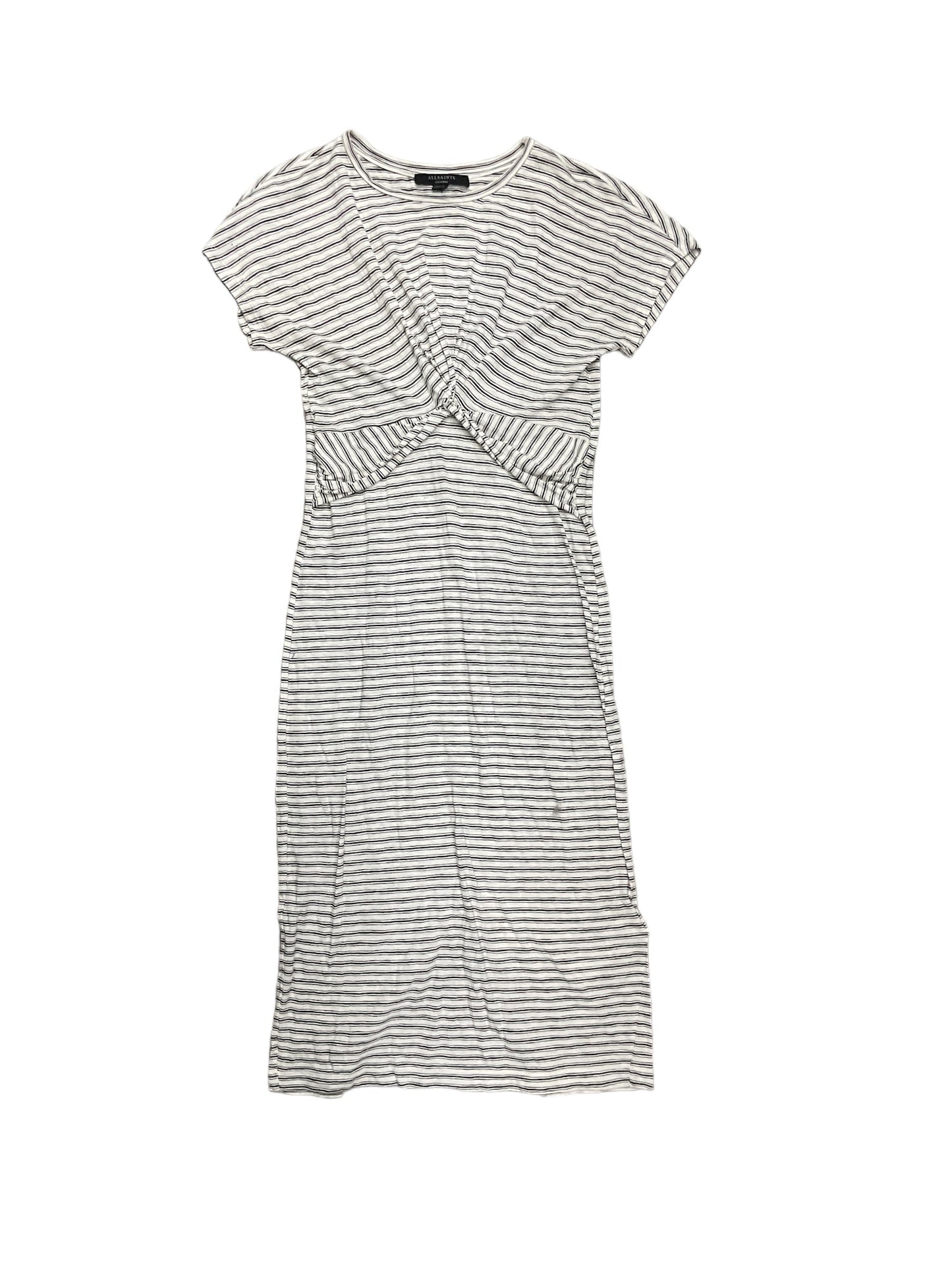 Striped Pattern Dress Casual Midi All Saints, Size M