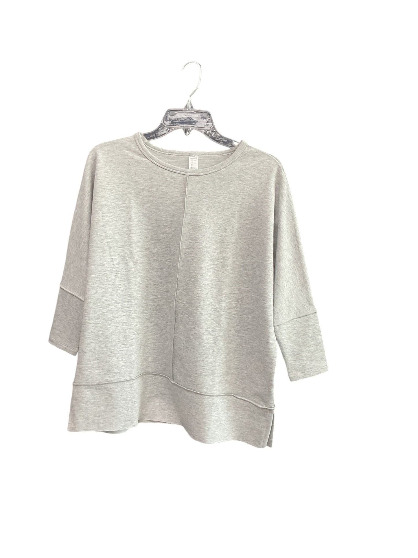 Top 3/4 Sleeve By Spanx In Grey, Size: XS