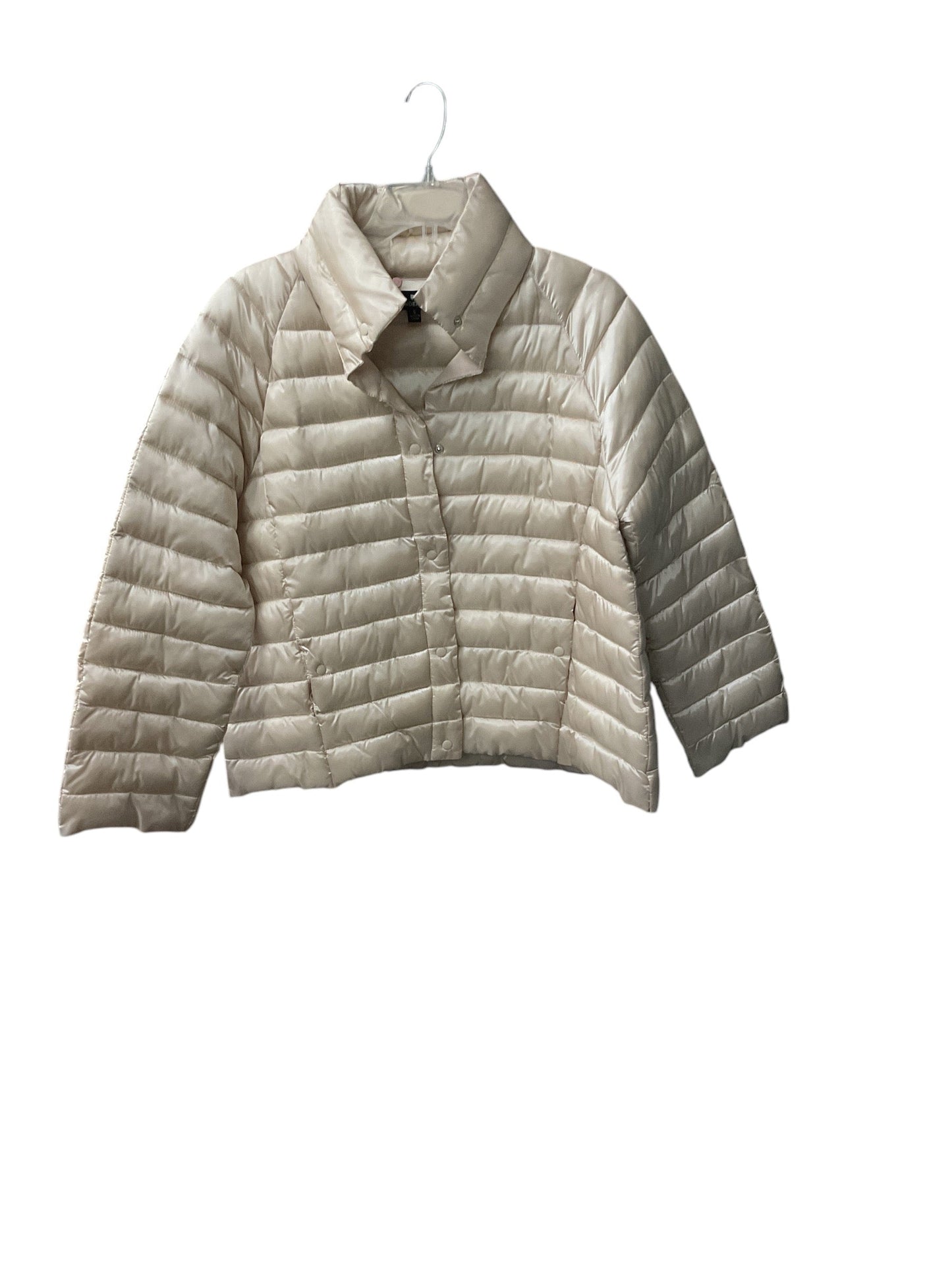 Jacket Puffer & Quilted By Cmb In Beige, Size: S