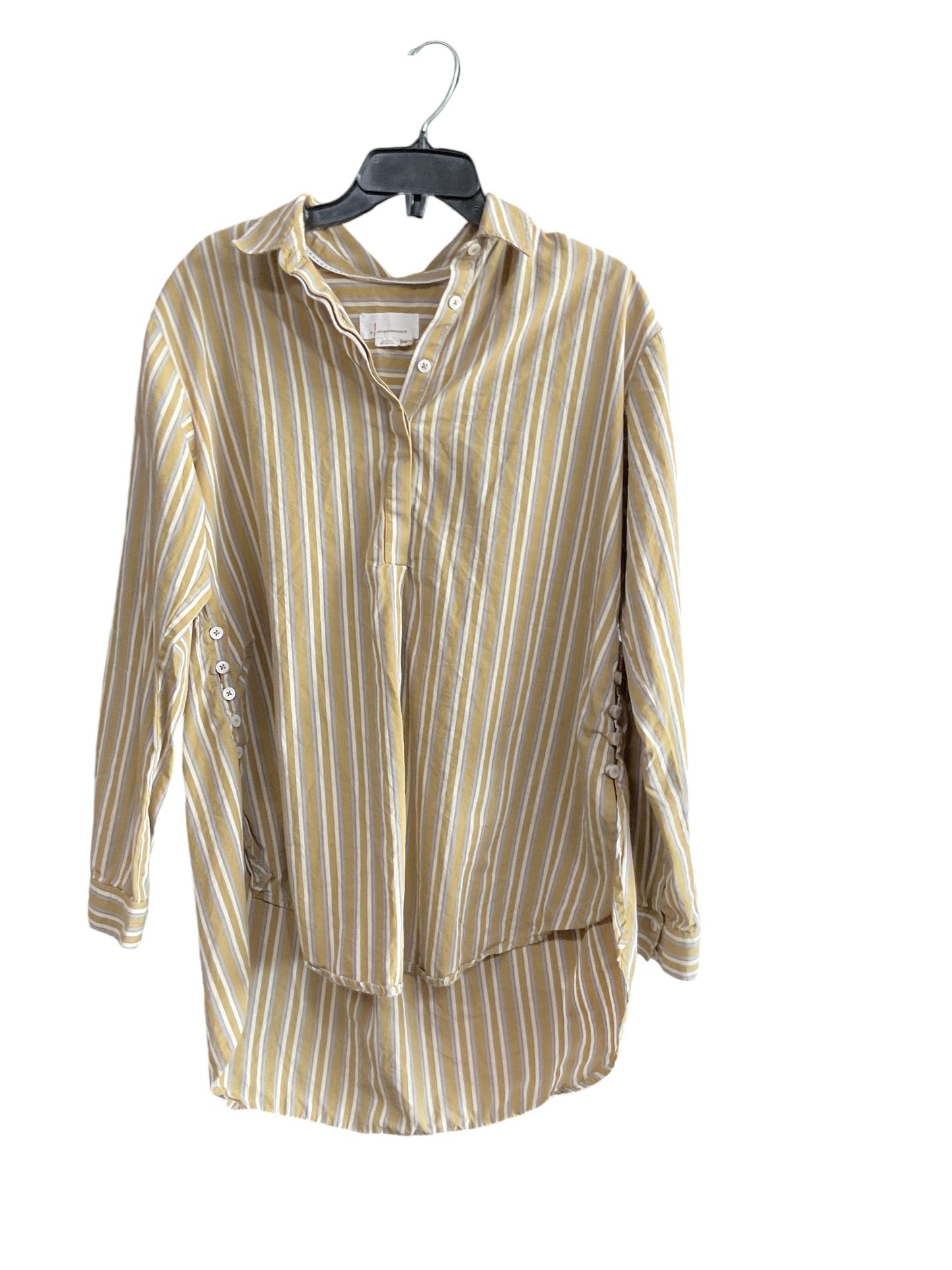 Tunic Long Sleeve By Anthropologie In Striped Pattern, Size: S