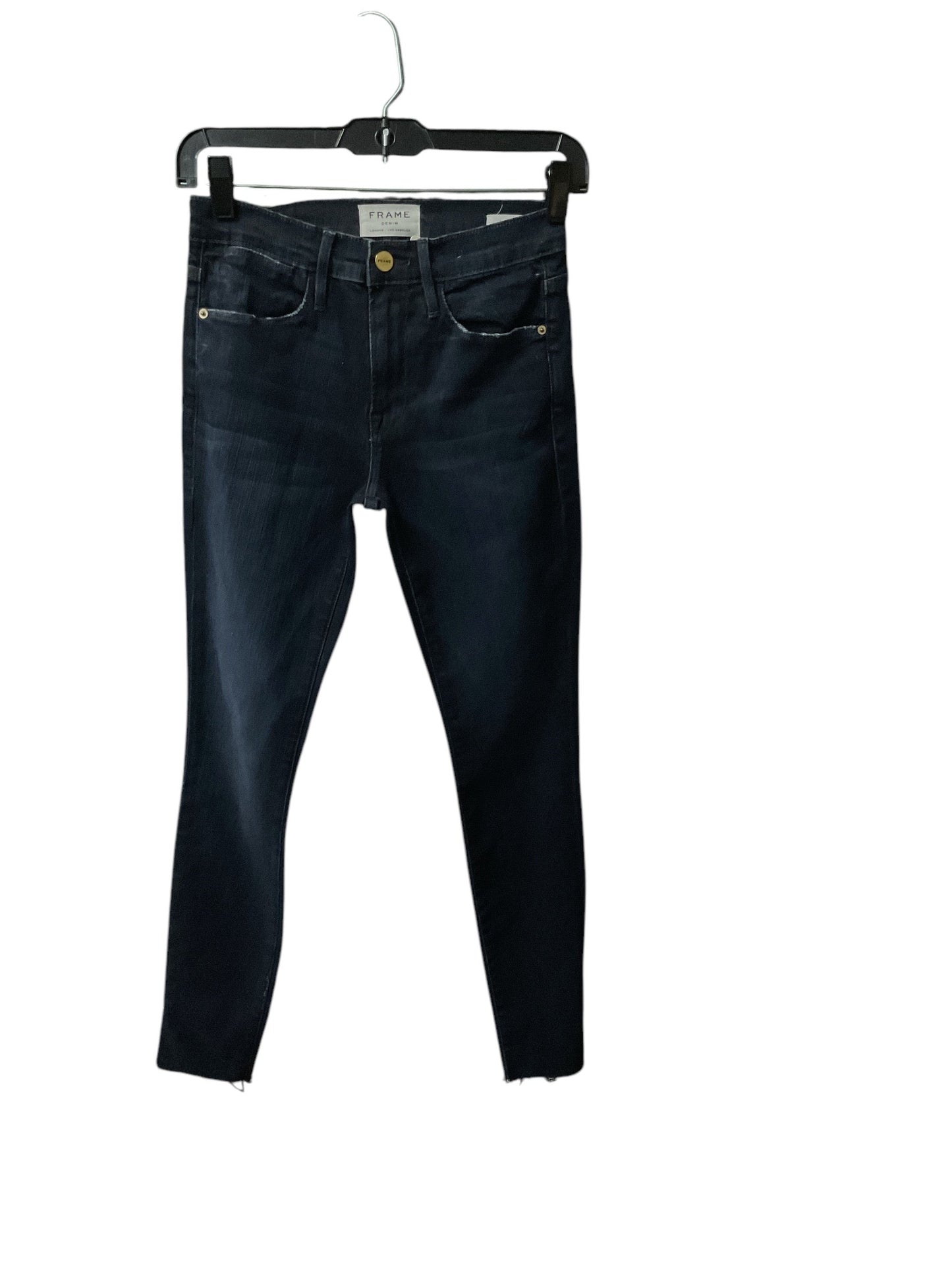 Jeans Skinny By Frame In Blue Denim, Size: 0