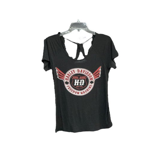 Black Top Short Sleeve Harley Davidson, Size M