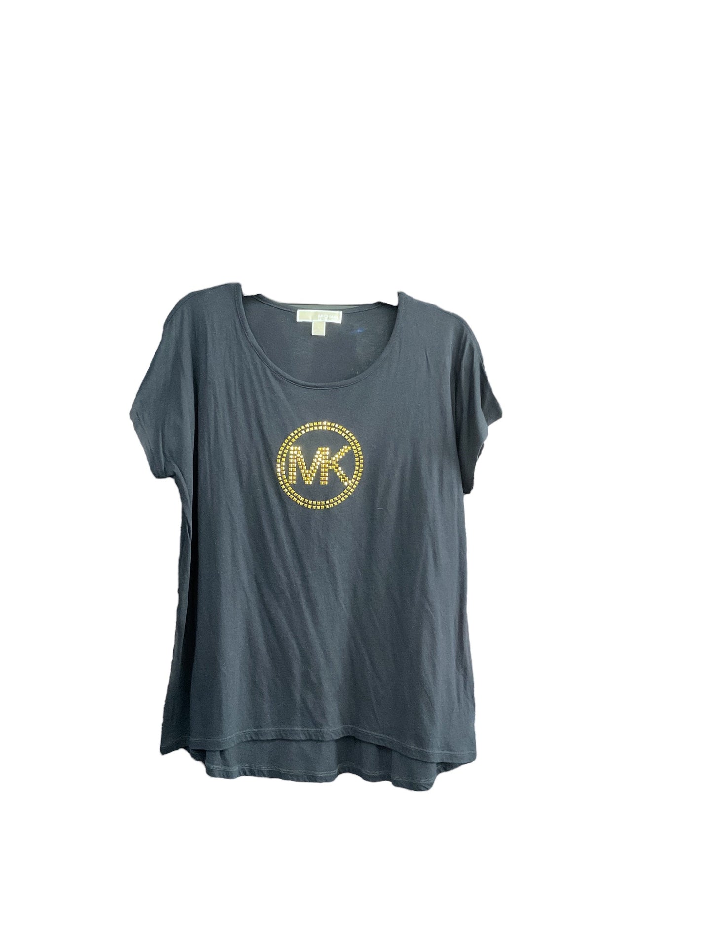 Black Top Short Sleeve Michael By Michael Kors, Size L