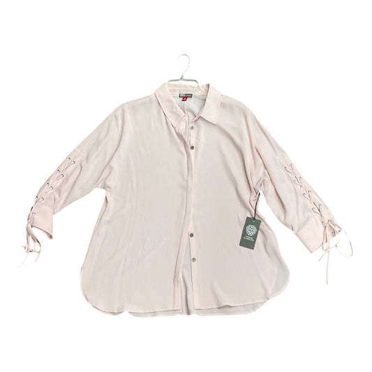 Top 3/4 Sleeve By Vince Camuto In Pink, Size: M