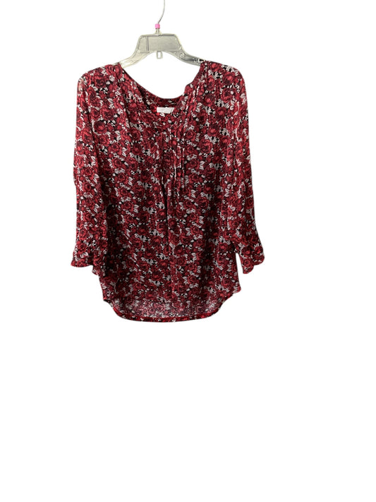 Top Long Sleeve By Charter Club In Red, Size: Xl