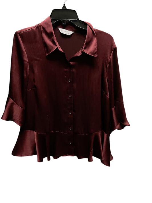 Top 3/4 Sleeve By Nine West In Purple, Size: L