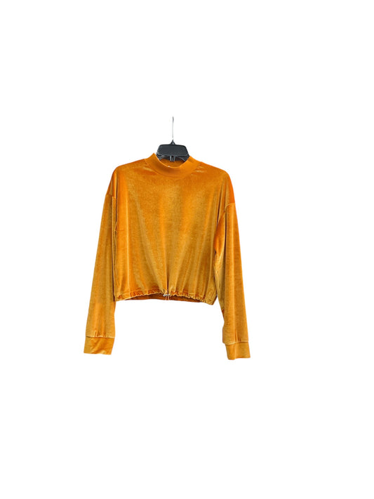 Top Long Sleeve By Top Shop In Orange, Size: 6